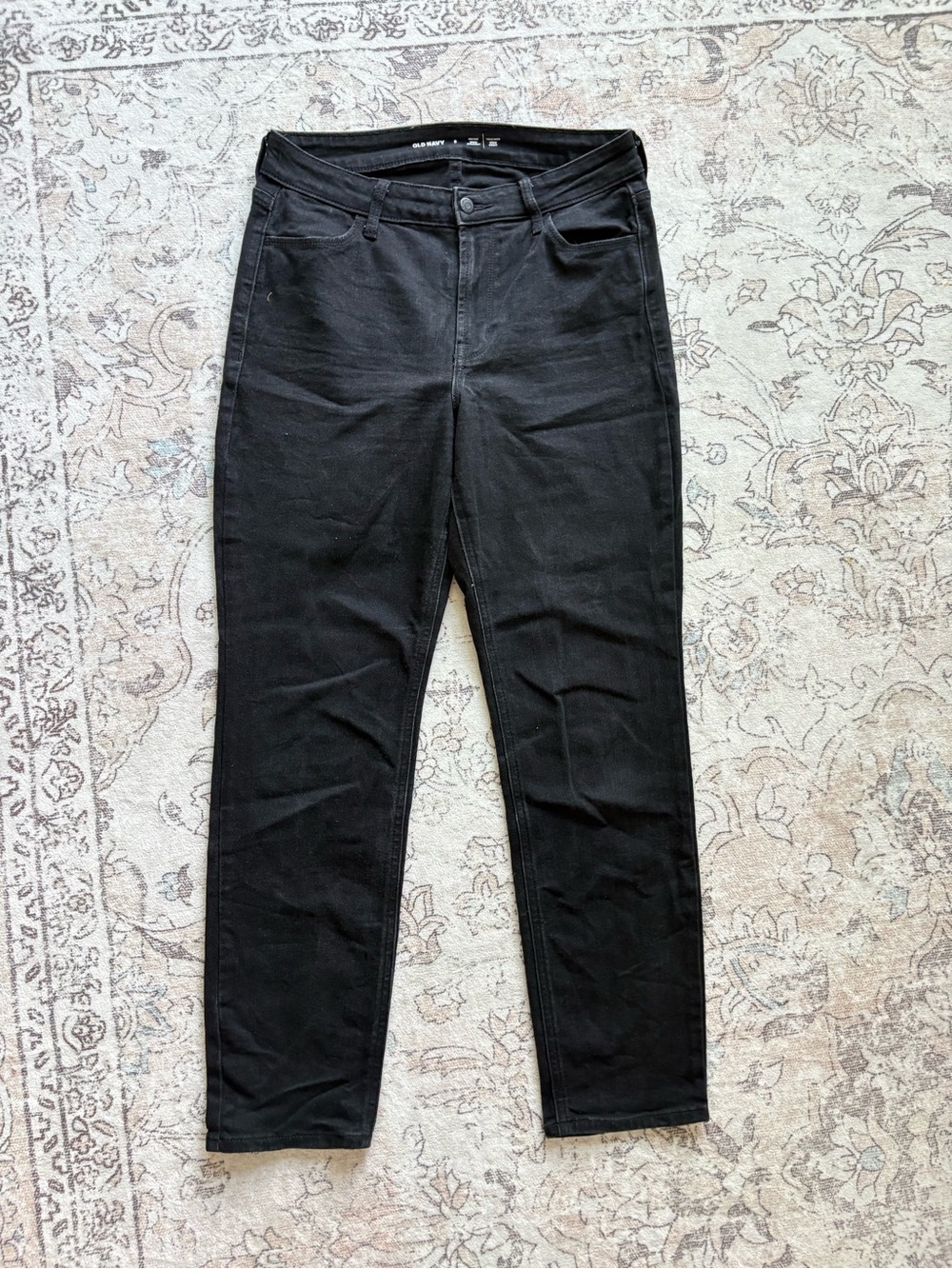 Old Navy Black Straight-Leg Women's Jeans